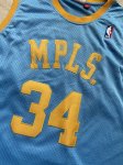 NBA 34 O'neal MPLS. Maillot bleu brodé